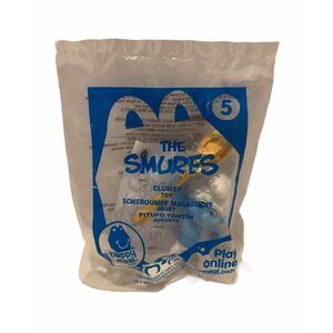 McDonald’s 2011 The Smurfs Clumsy Toy #5 Blue Happy Meal Toy
